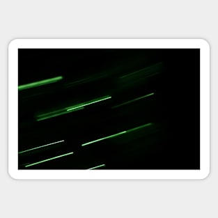 Green shooting stars blurred lights Sticker